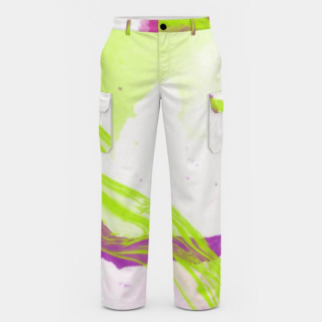 Preview: Cargohose mit afrikanischen Tiermotiv Giraffe - Hose, lang oder kurz, bunt, 100% Polyester, Grösse S-5XL, fester Stoff, Normale Passform, Afrika